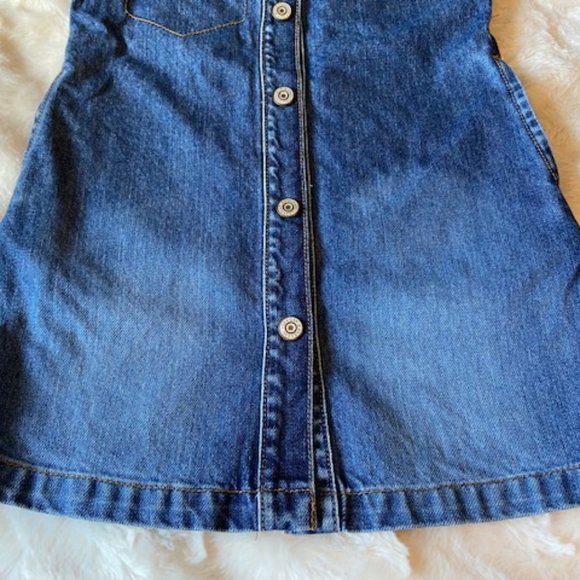 2/$55 Gap Blue Denim Sleeveless Dress Girl's Size 4 - Picture 3 of 12